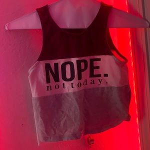 “NOPE. not today.” Teen Crop Top